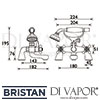 Bristan Regency Luxury Bath Shower Mixer Dimensions